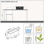 LECHUZA Jardinière BALCONERA Stone 50 ALL-IN-ONE Beige