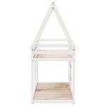 vidaXL Lit superposé avec toit blanc 90x200 cm bois de pin massif