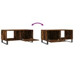 vidaXL Table basse chêne fumé 90x50x40 cm bois d'ingénierie