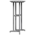 vidaXL Table de Bar Gris Clair 55x55x107 cm HDPE