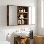 vidaXL Armoire murale de salle de bain Chêne Fumé 40 x 10 x 60 5 cm