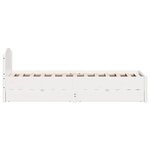 vidaXL Cadre de lit sans matelas blanc 90x190 cm bois de pin massif