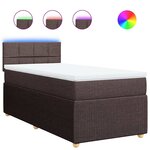 vidaXL Sommier à lattes de lit avec matelas Marron foncé 80x200 cm