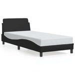 vidaXL Cadre de lit Dover noir 90x200 cm similicuir