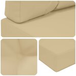 vidaXL Coussin de canapé d'extérieur 3 Pièces Beige Polyester