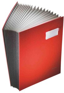 parapheur, revêtement en PP, 20 compartiments, rouge LEITZ