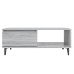vidaXL Table basse sonoma gris 90x60x35 cm bois d'ingénierie