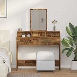 vidaXL Coiffeuse Bois Ancien 100 x 41 x 140 cm Bois d'ingénierie