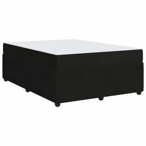 vidaXL Cadre de lit avec matelas Noir 140 x 200 cm tissu