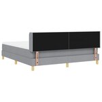 vidaXL Lit à ressorts avec tête de lit Gris clair 200 x 180 cm tissu