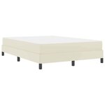 vidaXL Lit avec matelas Crème 140 x 200 cm Faux cuir