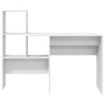 vidaXL Bureau Blanc 131 5 x 50 x 106 5 cm Bois d'ingénierie