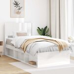 vidaXL Tête de lit Blanc brillant PB