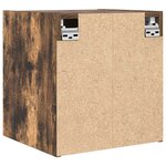 vidaXL Tables de chevet murales 2 Pièces chêne fumé 38x34x40 cm