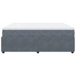 vidaXL Sommier à lattes de lit et matelas Gris foncé 180x200cm Velours