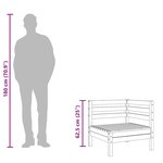 vidaXL Canapés d'angle de jardin 2 Pièces cire marron bois de pin massif