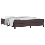 vidaXL Lit à ressorts avec matelas Marron foncé 180 x 200 cm tissu