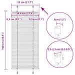 vidaXL Store plissé gris clair 55x100 cm largeur du tissu 54 4 cm