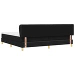 Lit Box Spring vidaXL avec Matelas Noir 200x200 cm Tissu