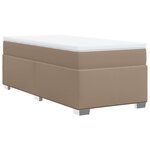 vidaXL Sommier à lattes de lit avec matelas Cappuccino 90x190 cm