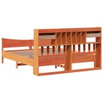 vidaXL Cadre de lit sans matelas cire marron 200x200cm bois pin massif