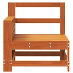 vidaXL Canapé de jardin accoudoir cire marron bois de pin massif