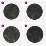 vidaXL Dessus de table Noir Ø60x2 5 cm Marbre