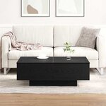 vidaXL Table basse Chêne noir 90 x 60 x 31 cm Bois d'ingénierie