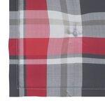 vidaXL Chaises de jardin lot de 6 et coussins carreaux rouge bois teck