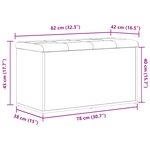 Banc de rangement vidaXL Chêne Noir 80x40x45 cm Bois reconstitué