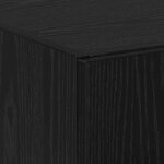 vidaXL Buffet en chêne noir - 60 x 32 x 153 cm - Bois d'ingénierie