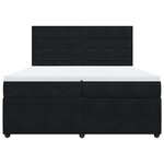 vidaXL Sommier à lattes de lit et matelas Noir 200x200 cm Velours