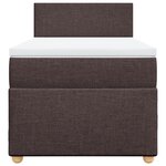 vidaXL Sommier à lattes de lit avec matelas Marron foncé 90x200 cm
