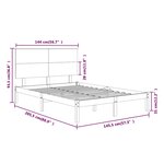 vidaXL Cadre de lit sans matelas 140x200 cm bois massif de pin