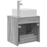 vidaXL Vanité de lavabo mural Sonoma gris 49 5 x 41 x 63 cm
