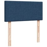vidaXL Lit ottoman avec matelas et LED Bleu 100x200 cm Tissu