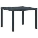 vidaXL Table de jardin pour repas Anthracite 100 x 100 x 73 cm