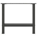 vidaXL Pieds de table basse Anthracite 2 pièces 60 x (42-43) cm Acier