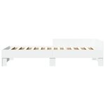 vidaXL Cadre de lit sans matelas blanc 90x190 cm bois d'ingénierie