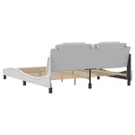 vidaXL Cadre de lit avec LED sans matelas blanc 180x200 cm