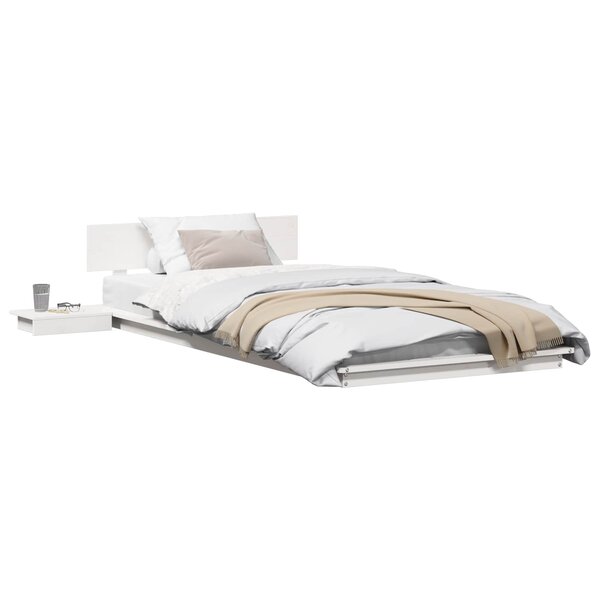 vidaXL Cadre de lit Blanc 80 x 200 cm bois