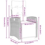 vidaXL Ensemble de jardin 7 pièces Beige Poly Rattan