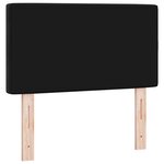 vidaXL Tête de Lit en Velours Argyle Manuel Noir 80 cm Velours
