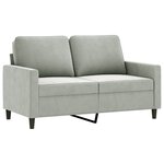 vidaXL Ensemble de canapés 2 Pièces avec coussins Gris clair Velours