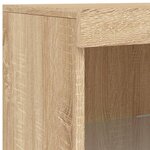 vidaXL Buffet avec lumières LED chêne sonoma 41x37x100 cm