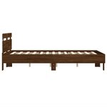 vidaXL Cadre de lit avec LED sans matelas chêne marron 120x190 cm