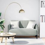 vidaXL Canapé causeuse gris clair 109 cm velours