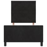 vidaXL Cadre de lit avec tête de lit Noir 100 x 200 cm Velours