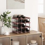 vidaXL Casier à bouteilles pour 12 bouteilles Marron Bois pin solide
