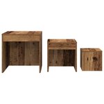 vidaXL Tables gigognes 3 Pièces vieux bois bois d'ingénierie